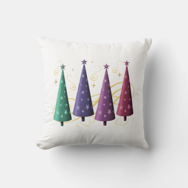 Modern Julgran Pillow Kudde (Framsida)