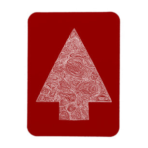 Modern Julgran - Röd Magnet