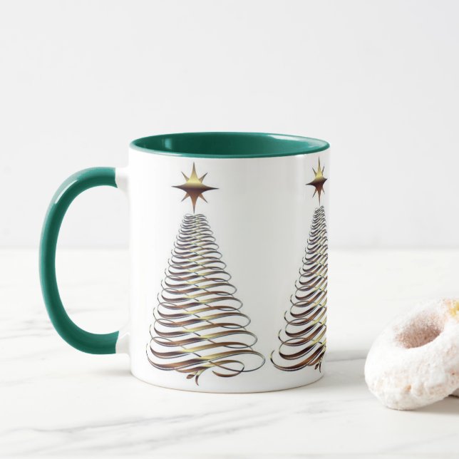 **MODERN JULGRAN** ROLIGT CHRISTMAS MUGG (Med munk)
