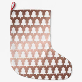 Modern julgran rosa guld julfirande chic presentpa stor julstrumpa