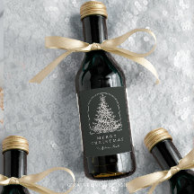 Modern Julgran Sketch Arch Boho Helgdag