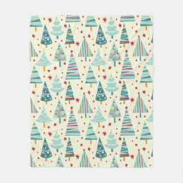 Modern Julgranar Helgdag Winter Mönster Fleecefilt