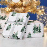 Modern Julgranar Presentpapper<br><div class="desc">Den moderna men rustiska jultomten Papper med vackra små skogar av rustiskt Julgranar i skuggor av grönt,  sage grönt och helgdag. Kontakta oss på cedarandstring@gmail.com om du behöver hjälp med designen eller matchande produkter.</div>