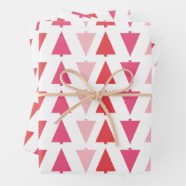 Modern Julgranar Rosa Helgdag Mönster