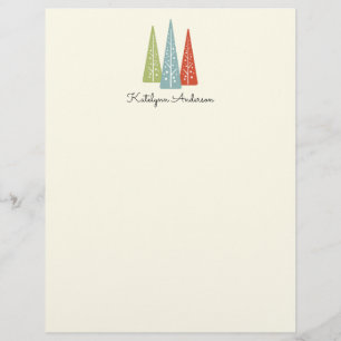 Modern Julgranar Stationery i 2000-talet Reklamblad