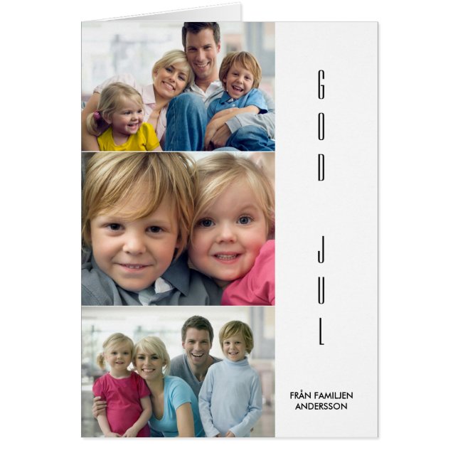 Modern julhäls ningskort hälsningskort (Framsidan)