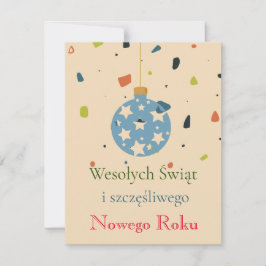 Modern julhälsning för företag på polska Wesołych Julkort
