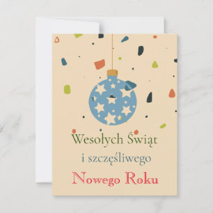 Modern julhälsning för företag på polska Wesołych Julkort