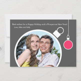 Modern Julhälsningsfoto Platt Kort