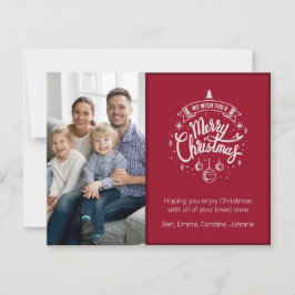 Modern julhälsningskort foto julkort