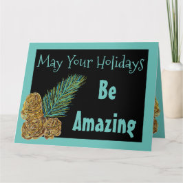 Modern julhälsningskort svart och rolig kort