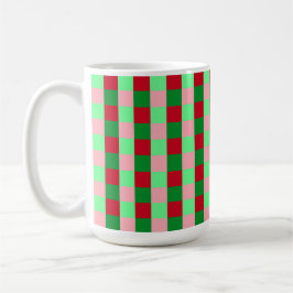 Modern julig schackbrädemönster kaffemugg