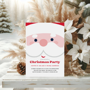 Modern julinbjudan till julfesten i Cute Santa Ans Inbjudningar