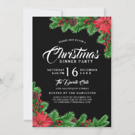 Modern julinbjudan till prydnadsfest inbjudningar