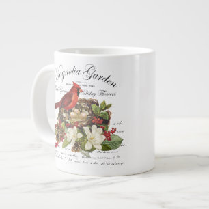 Modern julkardinal jumbo mugg