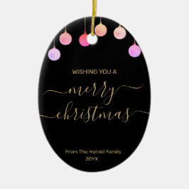 Modern julklapp färglöst fotoorange julgransprydnad keramik