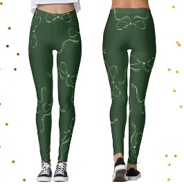 Modern julklapp | Helgdag Classic-Grönt Leggings