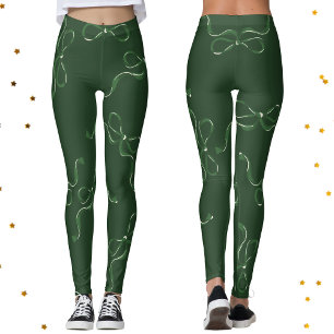Modern julklapp Helgdag Classic-Grönt Leggings