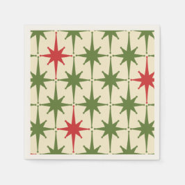 Modern julklapp i julklapp - julstjärnor pappersservett