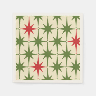Modern julklapp i julklapp - julstjärnor pappersservett