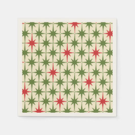 Modern julklapp i julklapp - julstjärnor pappersservett