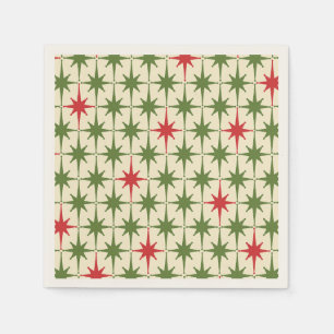 Modern julklapp i julklapp - julstjärnor pappersservett