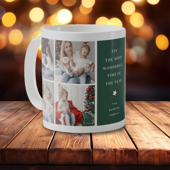 Modern julklapp med 4 fotosammanställning kaffemugg (Skapare uppladdad)