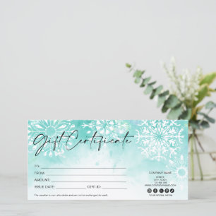 modern julklapp presentkort Snow