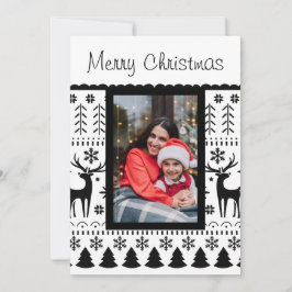 Modern julkonst i folkkonststil: Renar Julkort