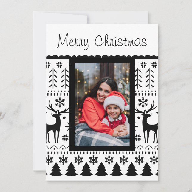 Modern julkonst i folkkonststil: Renar Julkort (Framsida)