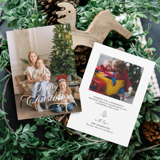 Modern julkort för familjen med foto inbjudningar (Skapare uppladdad)