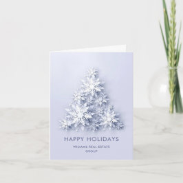 Modern julkort för företag med snöflinga helgkort