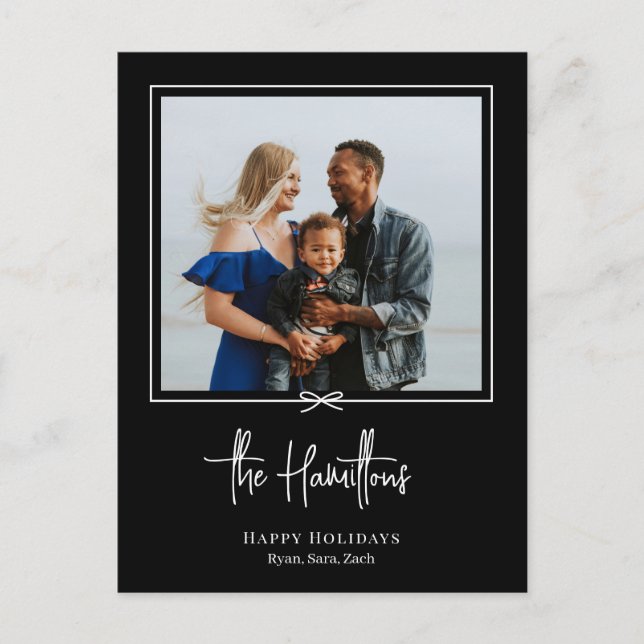 Modern julkort för foto-Helgdag-vykort Helg Vykort (Framsida)