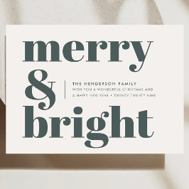 Modern Julkort | Glad och Lysande Jul