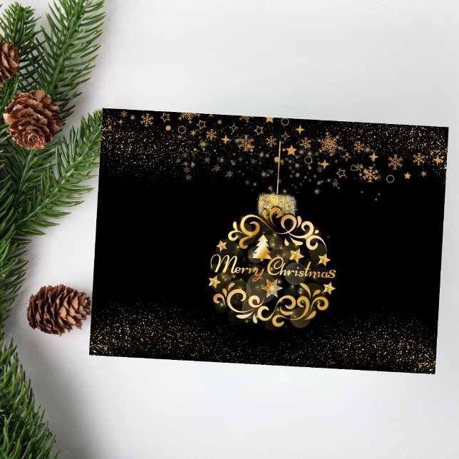 Modern julkort Guld Helgdag Helgkort (Skapare uppladdad)