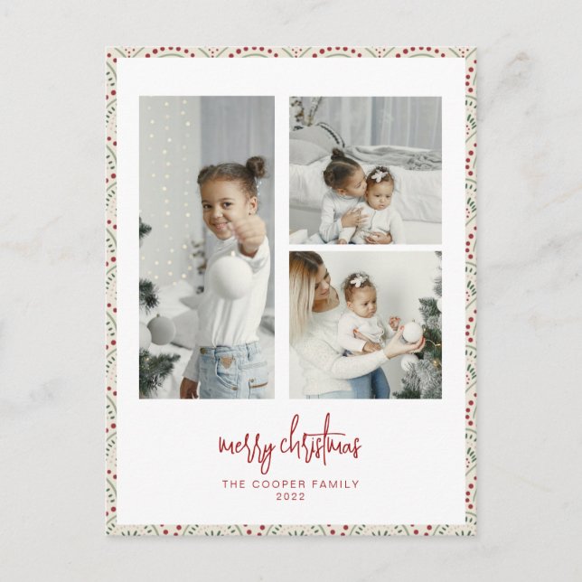 Modern julkort helg vykort (Framsida)