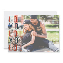 Modern julkort LOL Ho Ho Ho