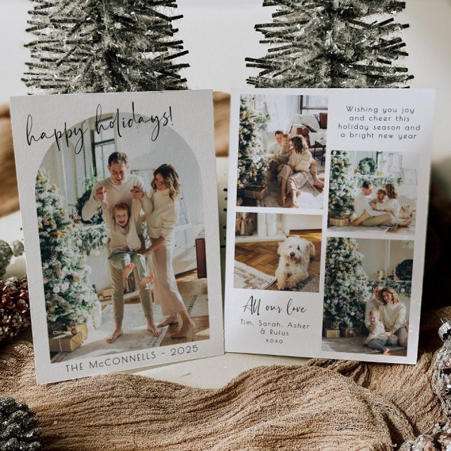 Modern julkort med fotografi inbjudningar (Skapare uppladdad)