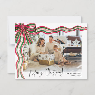Modern julkort med rutmönster - God Jul 3