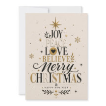 Modern Julkort med typografi