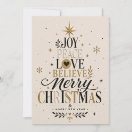 Modern Julkort med typografi