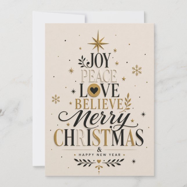 Modern Julkort med typografi (Framsida)