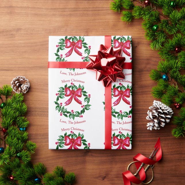Modern julkrans Personlig jul Presentpapper (Julgåva)