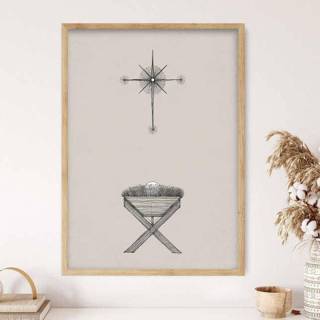 Modern julkrubba Väggkonst, Jultryck, Bortom i Poster (Skapare uppladdad)