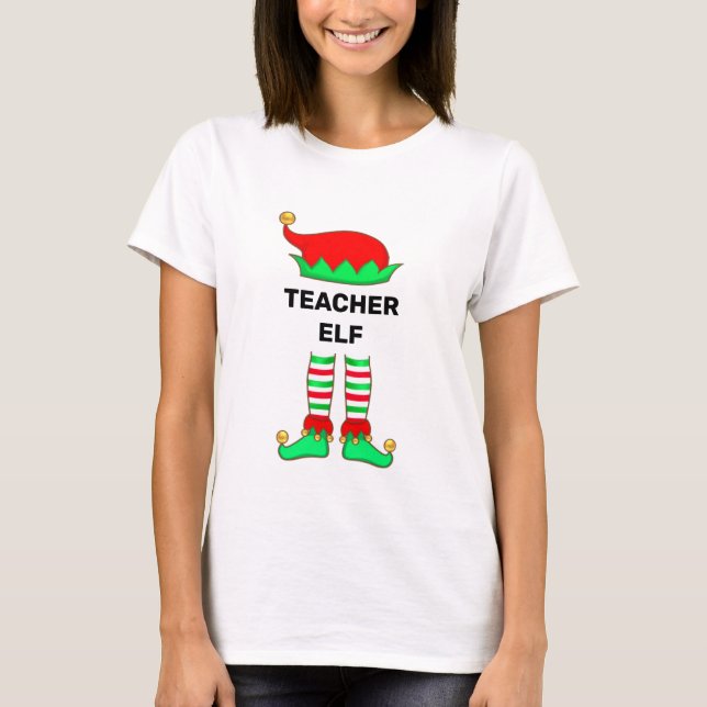 Modern jullärare Elf T-Shirt (Framsida)