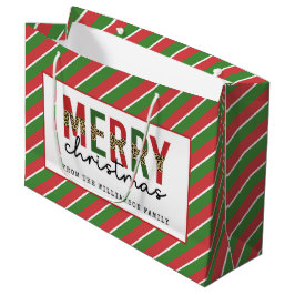 Modern julleopard Skriv ut Red Grönt Rand