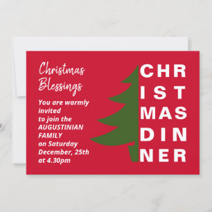 Modern julmiddag inbjudningar