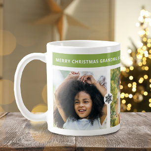 Modern julmorföräldrar 3 Foton Kaffemugg