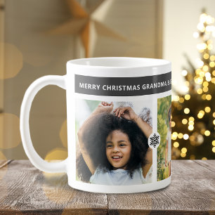 Modern julmorföräldrar 3 Foton Kaffemugg