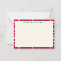 Modern julplaid röd och grön personlig